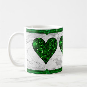 St. Patrick's Day Green Heart Kaffeetasse