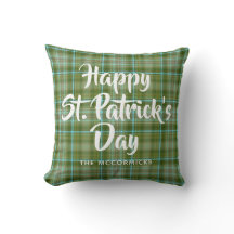 St Patricks Day Green Karierte Familie Personalisi