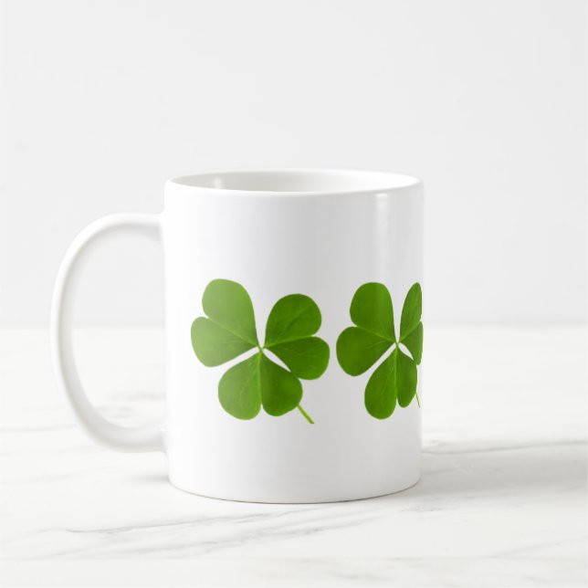 St. Patricks Day Green Kleeblatt Clover - Kaffee T Kaffeetasse (Links)