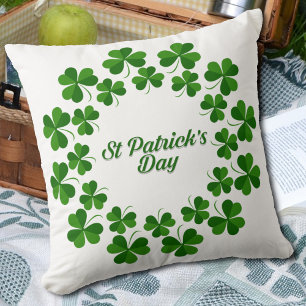 St Patrick's Day Green Kleeblatt Clover Kissen
