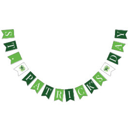 St. Patrick's Day Green Kleeblatt Clover Simple Wimpelkette