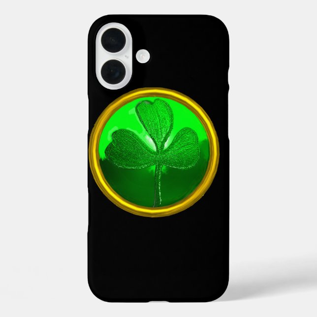 ST PATRICK'S DAY GREEN KLEEBLATT GEMSTONE JEWEL Case-Mate iPhone HÜLLE (Rückseite)