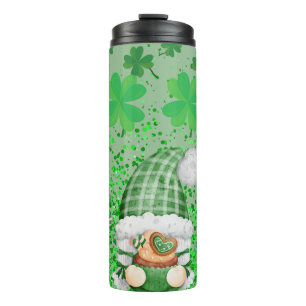 St Patrick's Day Green Kleeblatt Gnomes Thermosbecher