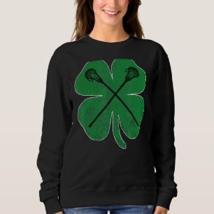 St Patrick's Day Green Kleeblatt Lacrosse Irish Me Sweatshirt