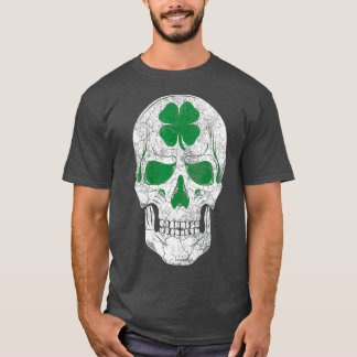 St Patricks Day Green Kleeblatt Skull Irish Gift T-Shirt