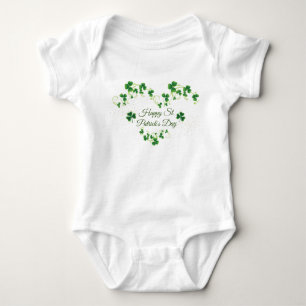 St. Patrick's Day Green Kleeblatt Vine Irish Party Baby Strampler