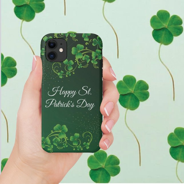 St. Patrick's Day Green Kleeblatt Vine Irish Party Case-Mate iPhone Hülle (Von Creator hochgeladen)