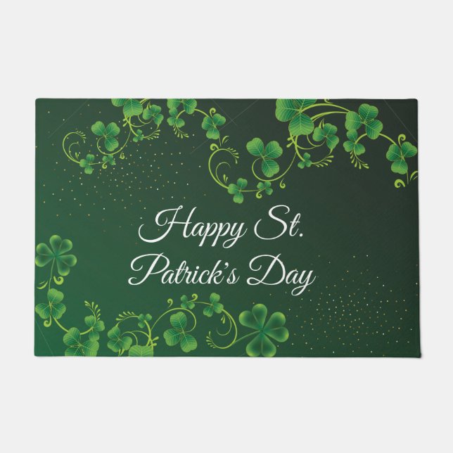 St. Patrick's Day Green Kleeblatt Vine Irish Party Fußmatte (Vorderseite)