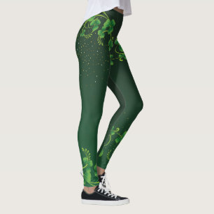 St. Patrick's Day Green Kleeblatt Vine Irish Party Leggings