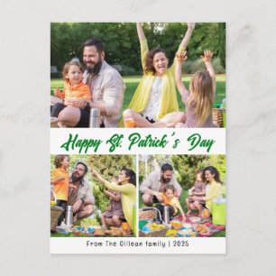 St. Patrick's Day Green Kleeblatts Foto Feiertagspostkarte