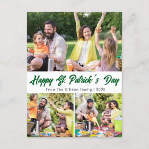 St. Patrick's Day Green Kleeblatts Foto Feiertagspostkarte