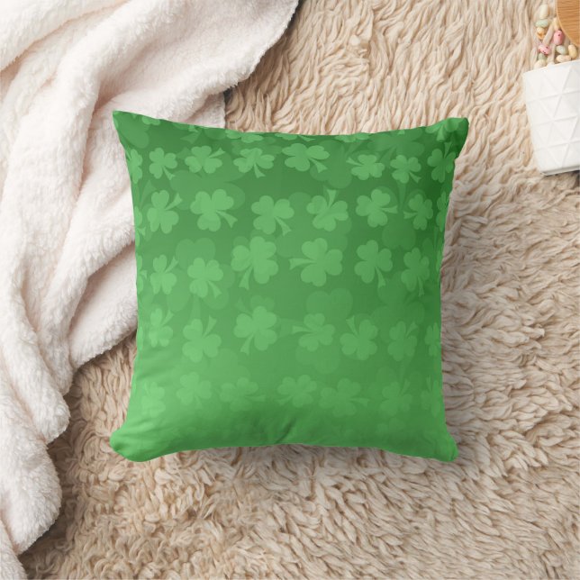 St. Patrick's Day Green Kleeblatts ombre pattern Kissen (Decke)