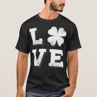 St Patricks Day Green Men Women Kinder LIEBE T-Shirt