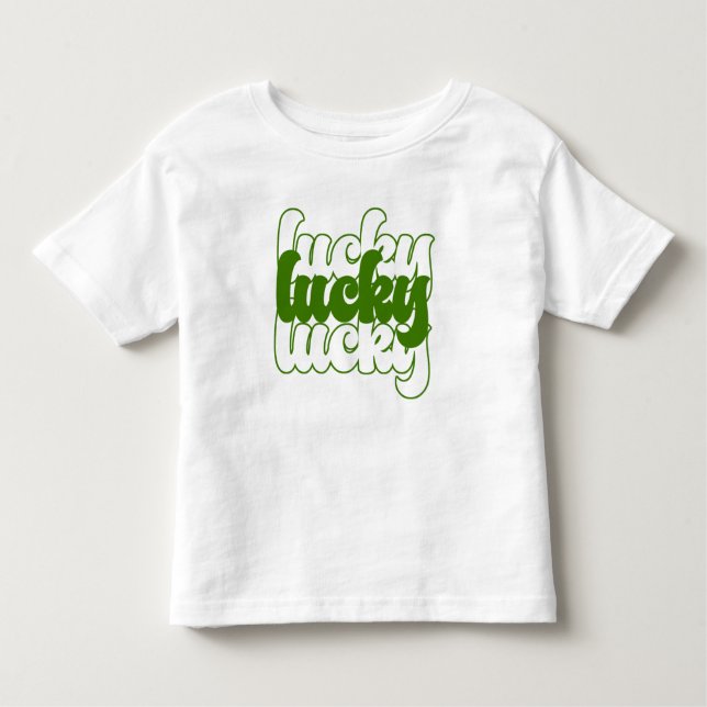 St Patrick's Day Green Retro 70 Kleinkind T-shirt (Vorderseite)