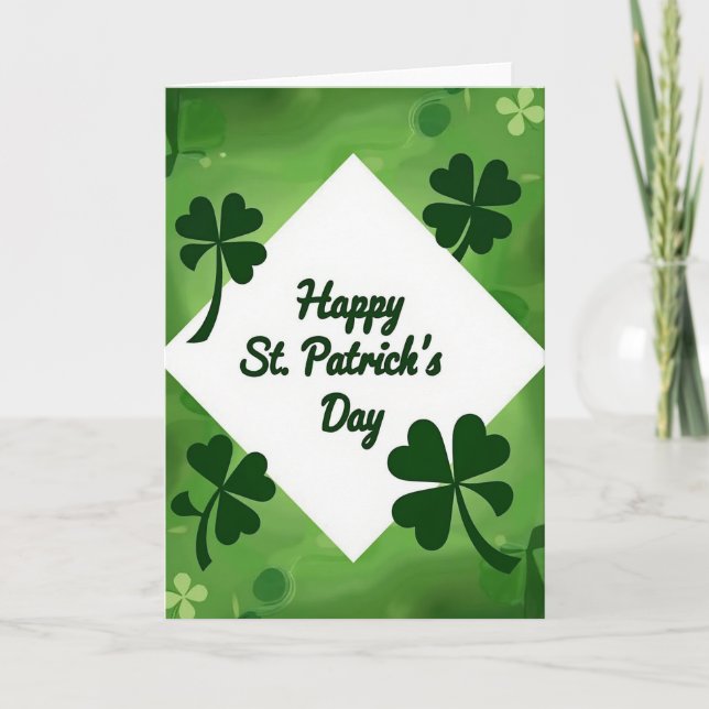 St Patricks Day Green Scene Card Karte (Vorderseite)