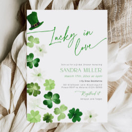 St. Patricks Day Green Shamrock Bridal Shower Einladung