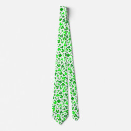 St Patrick's Day Green Shamrocks Confetti Krawatte