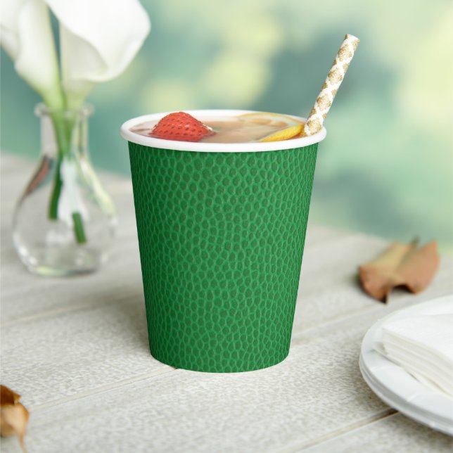  St Patrick's Day Green Skin Texture Paper Cups Pappbecher (In Situ)