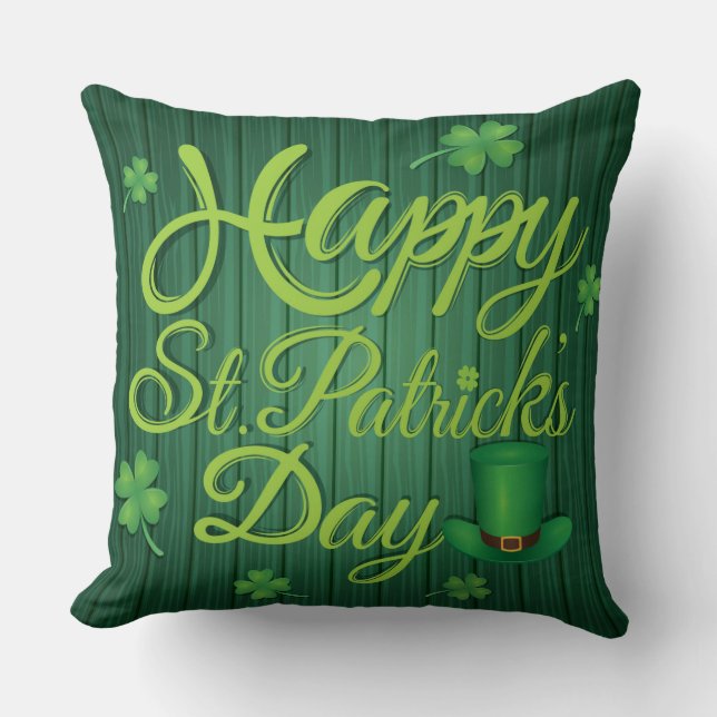 St Patrick's Day/Green Stripe Pillow Kissen (Vorderseite)