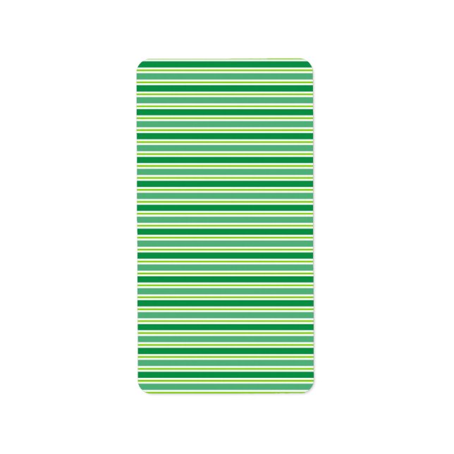 St. Patrick's Day Green Stripes Pattern-54608 Adressaufkleber (Vorne)