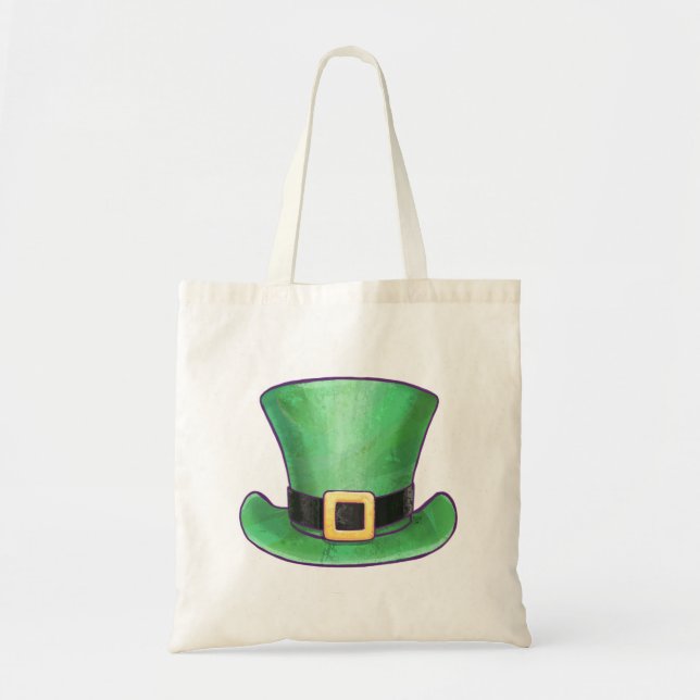 St Patrick's Day Green Top Hat Tragetasche (Vorne)