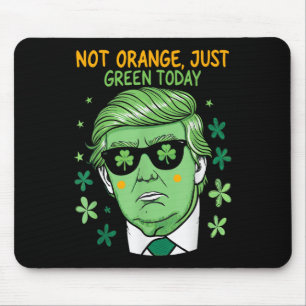 St. Patrick's Day Green - Trump Parody Mousepad