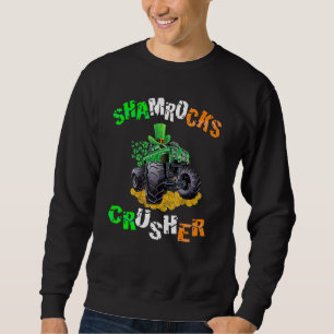 St Patrick's Day Green Vintag Truck Kleeblatts Sweatshirt