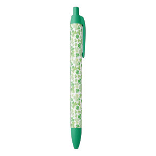 St Patricks Day Green Watercolor Kleeblatt Muster Kugelschreiber