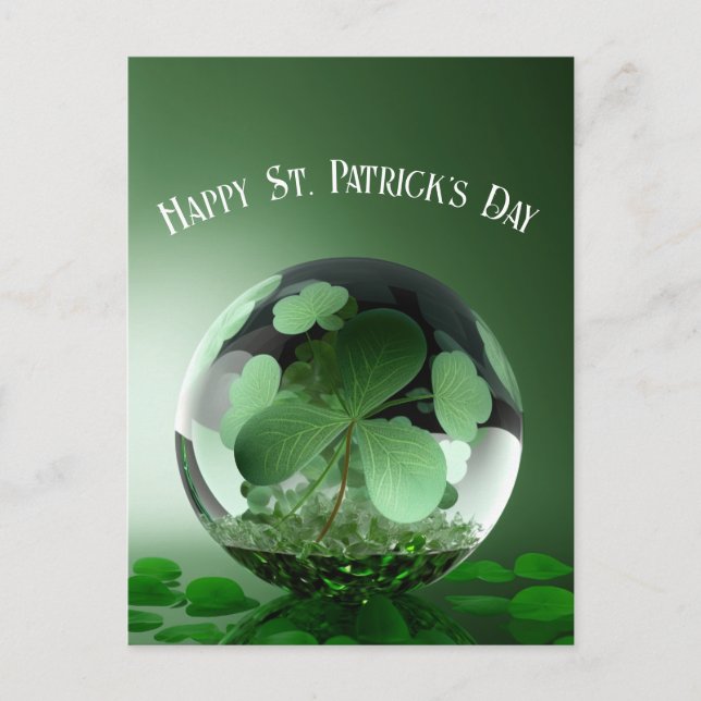 St. Patrick's Day Green World Postkarte (Vorderseite)