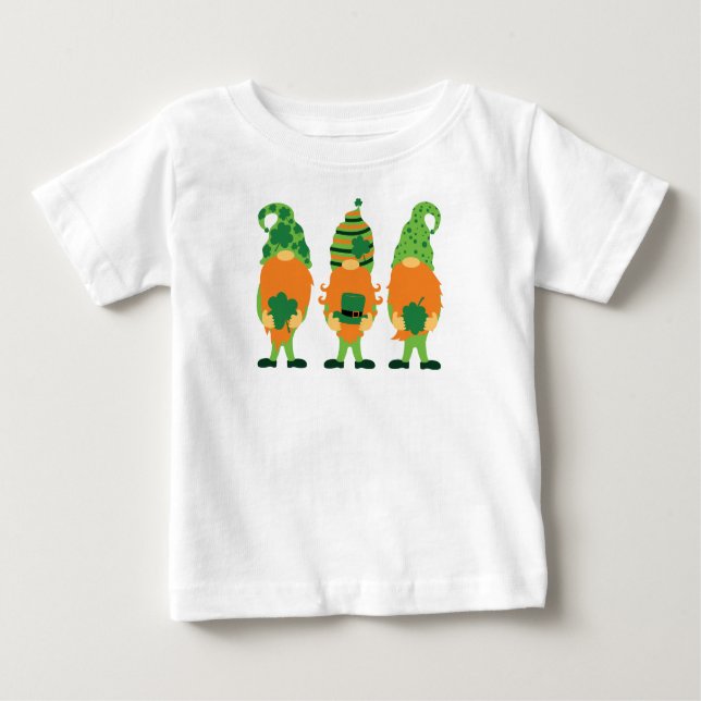 St. Patrick's Day Grnomes Baby T-shirt (Vorderseite)