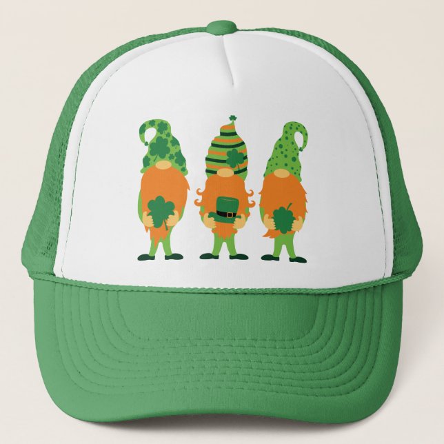 St. Patrick's Day Grnomes Truckerkappe (Vorderseite)