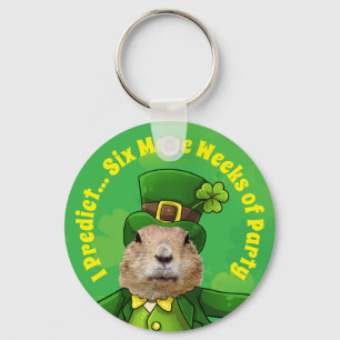 St. Patrick's Day Groundhog Party Animal Schlüsselanhänger