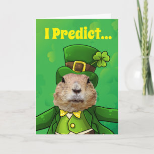 St. Patrick's Day Groundhog Party Tier Karte