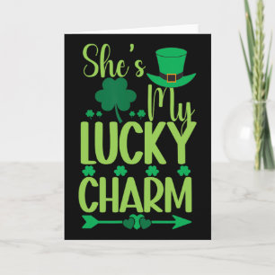 St. Patricks Day Grün Irische Sie ist mein Glücksb Karte