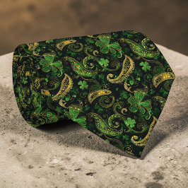 St. Patrick's Day Grün Kleeblatt Maßgeschneiderte  Krawatte