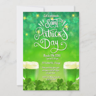 St. Patrick's Day Grüne-Bier-Party-Einladung Einladung