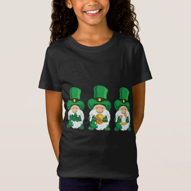 St Patricks Day, grüne Gnome, irisches Sprichwort T-Shirt (Vorderseite)