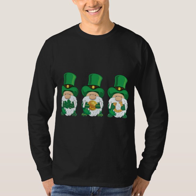 St Patricks Day, grüne Gnome, irisches Sprichwort T-Shirt (Vorderseite)