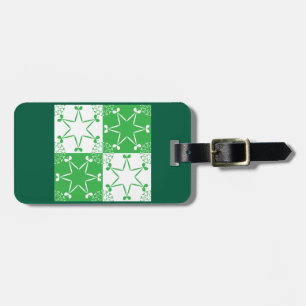 St Patricks Day Grüne Kleeblatt-Stern-Geometrie Gepäckanhänger