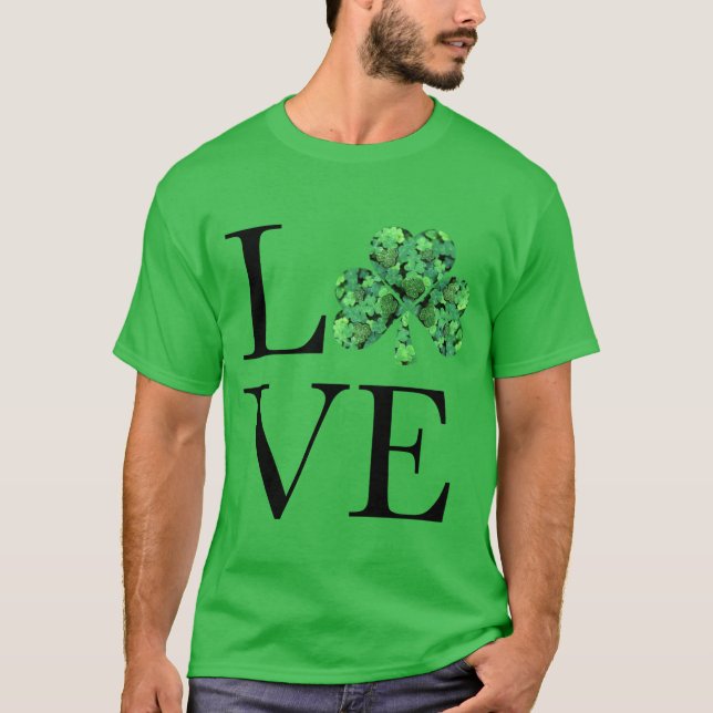 St. Patrick's Day | Grüne Kleeblätter T-Shirt (Vorderseite)