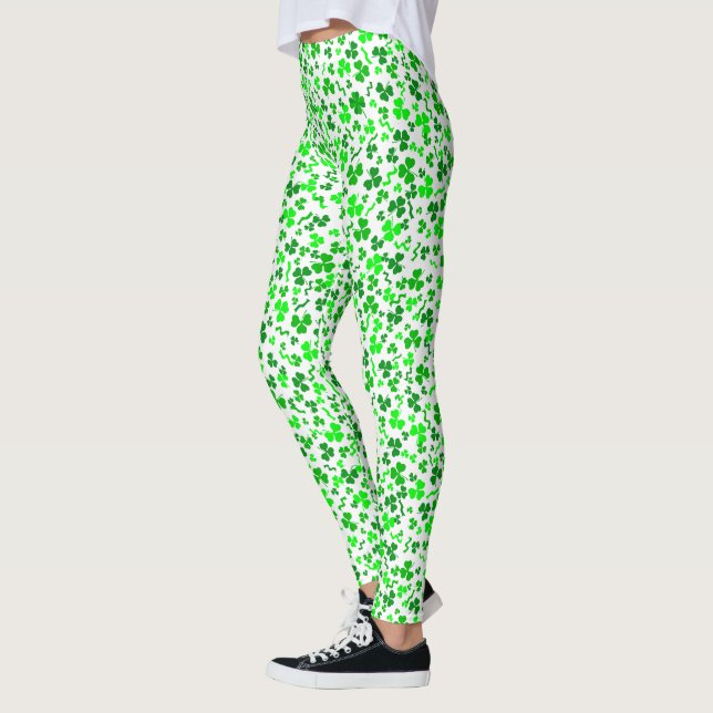 St. Patrick's Day Grüne Shamrocks Konfetti Leggings (Links)