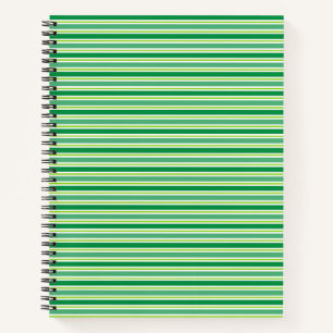 St. Patrick's Day Grüne Streifenmuster Notizbuch