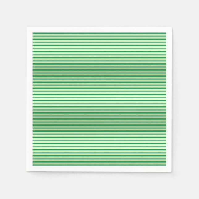 St. Patrick's Day Grüne Streifenmuster Serviette (Vorderseite)