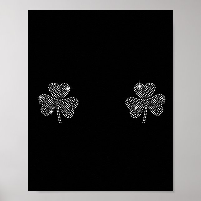 St. Patricks Day Grüner Klee Irischer Shamrock-Bru Poster (Vorne)