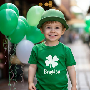 St. Patrick's Day Grüner Kleeblatt personalisierte Kleinkind T-shirt