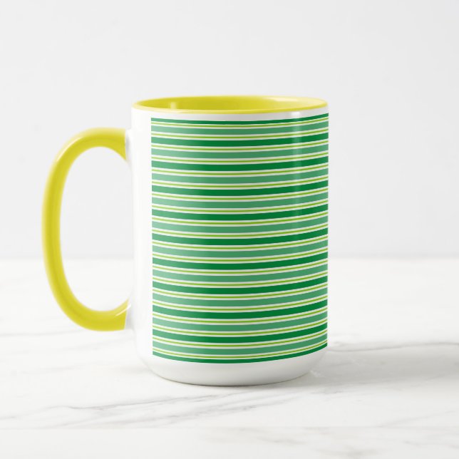 St. Patrick's Day Grünes Streifenmuster-54608 Tasse (Links)