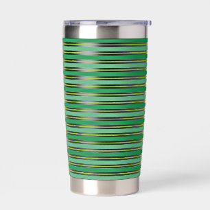 St. Patrick's Day Grünes Streifenmuster-54608 Thermobecher