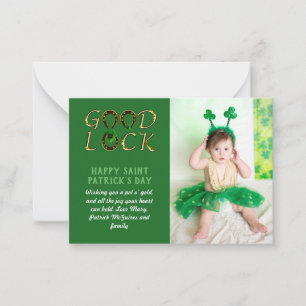 St Patrick's Day Gruß FOTO Cards BUDGET Hinweiskarte
