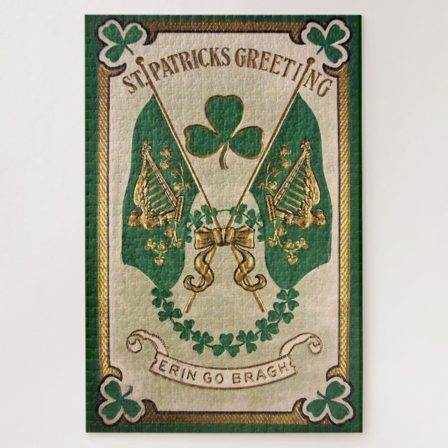 St. Patricks Day Gruß großes Puzzle (Vertikal)