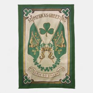 St. Patrick's Day Gruß Küchenhandtuch Handtuch